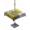 thumbnail image 1 of Yellow Grey Outdoor Tablecloth with Umbrella Hole, Abstract Art Oil Painting Modern Geometric Spillproof Waterproof Outdoor Table Cover, Patio Tablecloths for Party/Garden/Picnic, Square 60"x60", 1 of 9