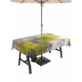 thumbnail image 1 of Yellow Grey Outdoor Tablecloth with Umbrella Hole, Abstract Art Oil Painting Modern Geometric Spillproof Waterproof Outdoor Table Cover, Patio Tablecloths for Party Picnic Camping, Rectangle 54"x80", 1 of 9