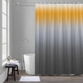 thumbnail image 1 of Yellow Grey Shower Curtain for Bathroom Decor, Stripe Gradient Waterproof Fabric Shower Curtain, 72"x96" Set with 12 Hooks, 1 of 9