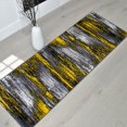 thumbnail image 1 of Yellow/Grey/Silver/Black/Abstract Contemporary Modern Design Mixed Brush Pattern Colors Area Rug, 1 of 9