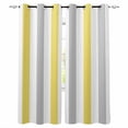 thumbnail image 1 of Yellow Grey Stripe Blackout Curtains for Bedroom, Modern Farmhouse Vertical Striped Room Darkening Window Drapes for Living Room, Thermal Insulated Grommet Curtains, 42x84 inch, 2 Panels, 1 of 9