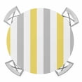 thumbnail image 1 of Yellow Grey Stripe Round Fitted Tablecloth with Elastic Edge, Waterproof Table Cloth Table Cover for 55"-60" Tables, Modern Farmhouse Vertical Striped Tablecloths for Dining Picnic Indoor Outdoor, 1 of 9