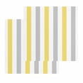 thumbnail image 1 of Yellow Grey Striped Kitchen Dish Towels for Drying Dishes Set of 2, Geometric Vertical Stripes White Waffle Weave Microfiber Hand Tea Bathroom Towels Quick Dry & Absorbent Towel 12x12, 1 of 7