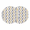 thumbnail image 1 of Yellow Grey Striped Round 13 Inch Placemats Set of 2, Modern Abstract Geometric Stripes HeatResistant Non Slip Place Mats for Dining Table, Wipeable Braided Kitchen Table Mats for Housewarming, 1 of 9