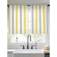 thumbnail image 1 of Yellow Grey Striped Sheer Curtains for Living Room Bedroom Geometric Vertical Stripes White Sheer Curtains 54 Inch Long 2 Panels Set Light Filtering Curtain Window Treatments Drapes for Dining Room, 1 of 6