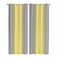 thumbnail image 1 of Yellow Grey Stripes Kitchen Curtains 84 Inch Length, Modern Minimalist Solid Gradient Grommet Top Bedroom Living Room Curtains, Light Filtering Cafe Curtain Drapes 2 Panels Set 84''x84'', 1 of 9