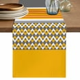 thumbnail image 1 of Yellow Grey Stripes Table Runner 70 Inches, Abstract Lines Geometric Modern Art Bed Runner Dresser Scarves Tabletop for Indoor Outdoor Parties/Ceremony/Banquet, 13" x 70", 1 of 9