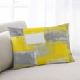 thumbnail image 1 of Yellow Grey Throw Pillow Covers, Rustic Mottled Oil Painting Abstract Texture Soft Breathable Pillow Cases with Invisible Zipper for Sleeping, Body Pillowcases for Couch Bed Sofa Chair 24x36 Inches, 1 of 6