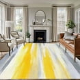thumbnail image 1 of Yellow Grey Washable Living Room Rugs 5'x7', Abstract Retro Ombre Mottled Texture Farmhouse Low Pile Throw Large Area Rugs Non-Slip Sturdy Edge Binding Carpet for Dining Room Bedside Kitchen, 1 of 9