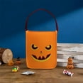 thumbnail image 1 of Yellow Halloween Candy Bag - 12" Reusable Cloth Goodie Pouch for Trick or Treating, Costume Parties & Trunk or Treat Events (Washable), 1 of 9