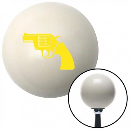 Yellow Hand Gun Ivory Shift Knob with M16 x 1.5 Insert Shifter Auto Manual Custom Brody