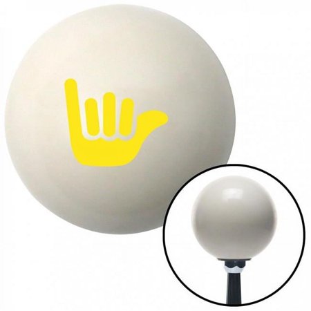 Yellow Hang Ten Ivory Shift Knob with M16 x 1.5 Insert Shifter Auto Manual Custom