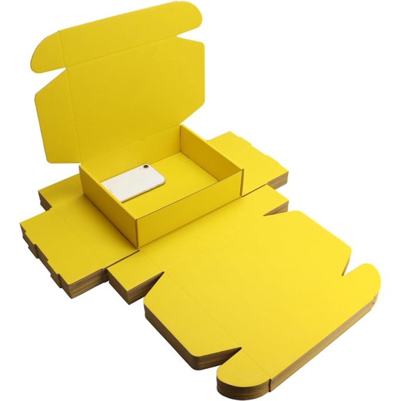 Yellow Hard Corrugated Cardboard Shipping Box - Wrap Box for Bridesmaid Proposal, Wedding, Christmas, Anniversary - Anti-, Suitable for E-Commerce Packaging with