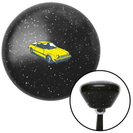 Yellow Hatchback Black Retro Metal Flake Shift Knob with M16 x 1.5 Insert Shifter Brody