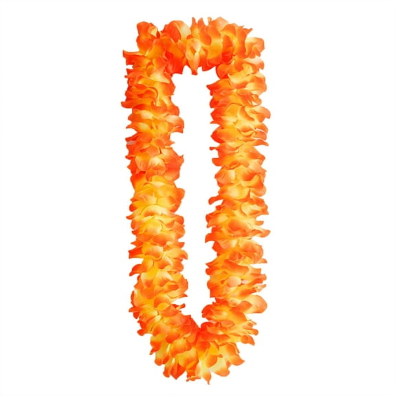 Yellow Hawaiian Leis Flower, Flower Leis for Luau Party Decorations Tropical Party Favors, Great for Beach Wedding Birthday Holiday Hawaii Theme Parties (Yellow and Orange) 47.24Inches