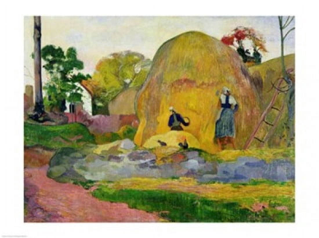 Yellow Haystacks 1889 Canvas Art - Paul Gauguin (24 x 18)