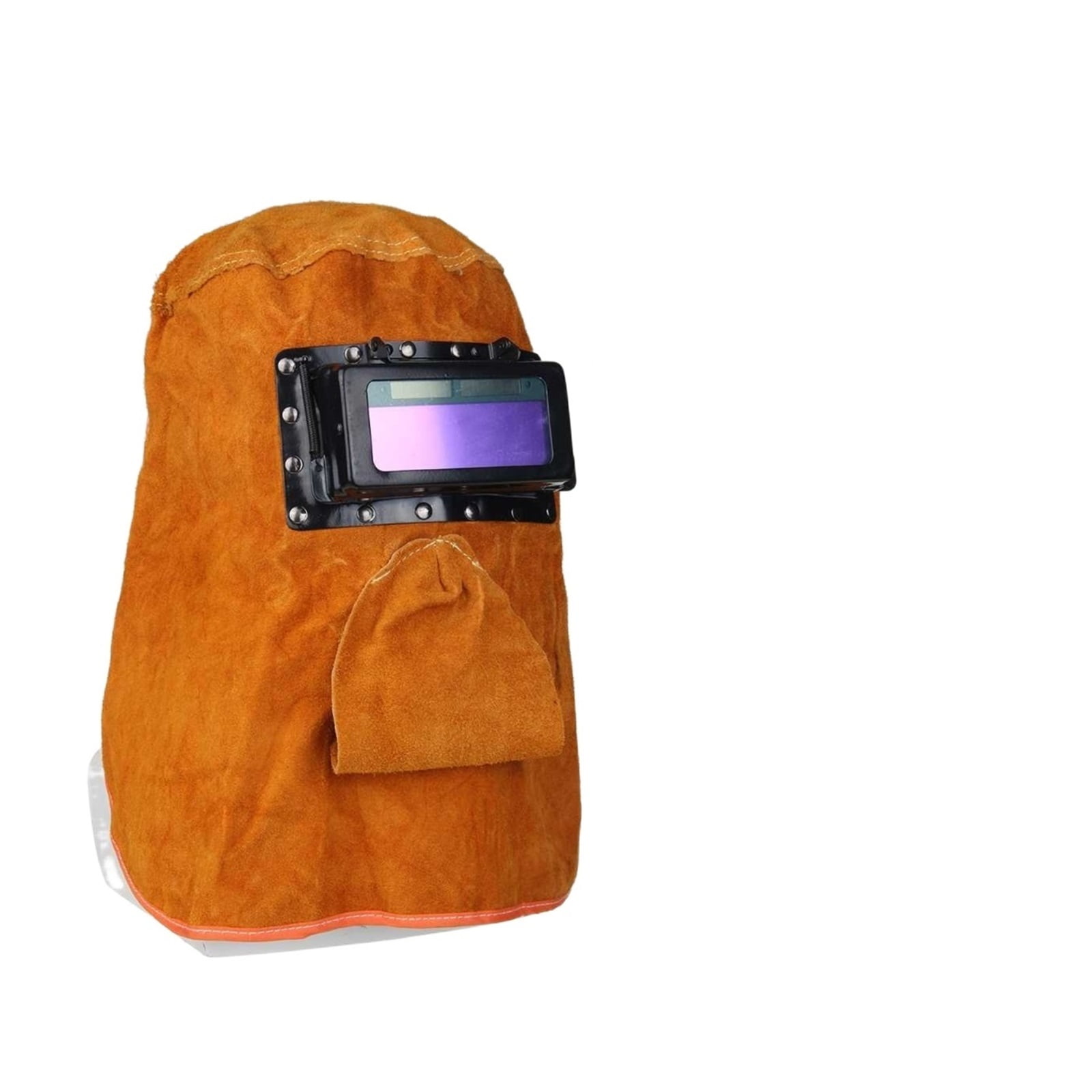 Yellow Head-Mounted Leather Hood Grinding Solar Auto Darkening Filter Lens Welder Leather Hood Welding Breathable Helmet Mask ,Great Choice