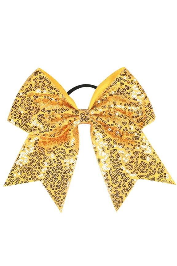 Yellow Headband for Kids 1PC Hair Scrunchies Gradient Sequins Bowknot Headdress Ropes Decorations Headdress Decoration Hair Ties for Girls