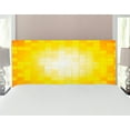 thumbnail image 1 of Yellow Headboard, Mosaic Retro Square Shapes and Patterns Pixels Rays Contemporary Graphic Design, Upholstered Decorative Metal Bed Headboard with Memory Foam, Full Size, Orange Yellow, by Ambesonne, 1 of 4