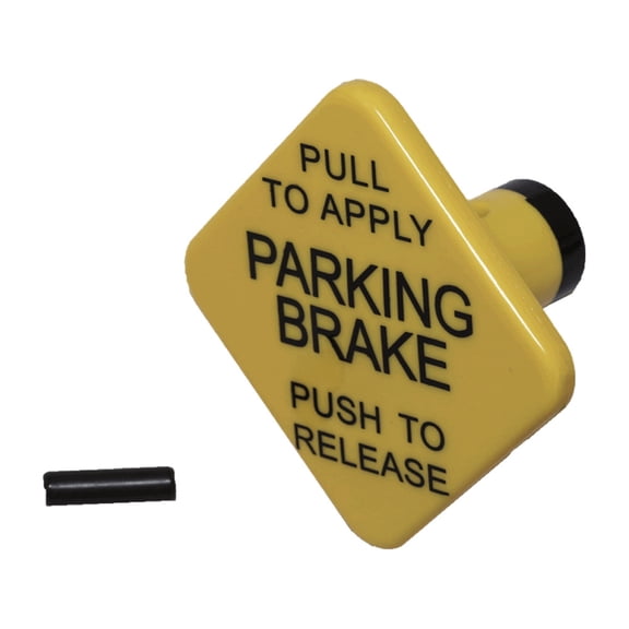 Yellow Heavy Duty Parking Brake Knob w/Pin - Dash Valve Knob Replaces 248433, 78209-0003, Velvac 034050, Navistar 1676711C, Bendix 248433, PAI 36020,