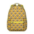 thumbnail image 1 of Yellow Hedgehog Pattern Backpack for School,Cute School Bag,Schoolbag with Adjustable Shoulder Straps & Padded Back,15.3"x11"x7.1"., 1 of 6