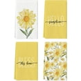 thumbnail image 1 of Yellow Hello Sunshine Daisy Bless This Home Spring Kitchen Towels Dish Towels, 18x26 Inch Seasonal Summer Decoration Hand Towels Set of 4, 1 of 6