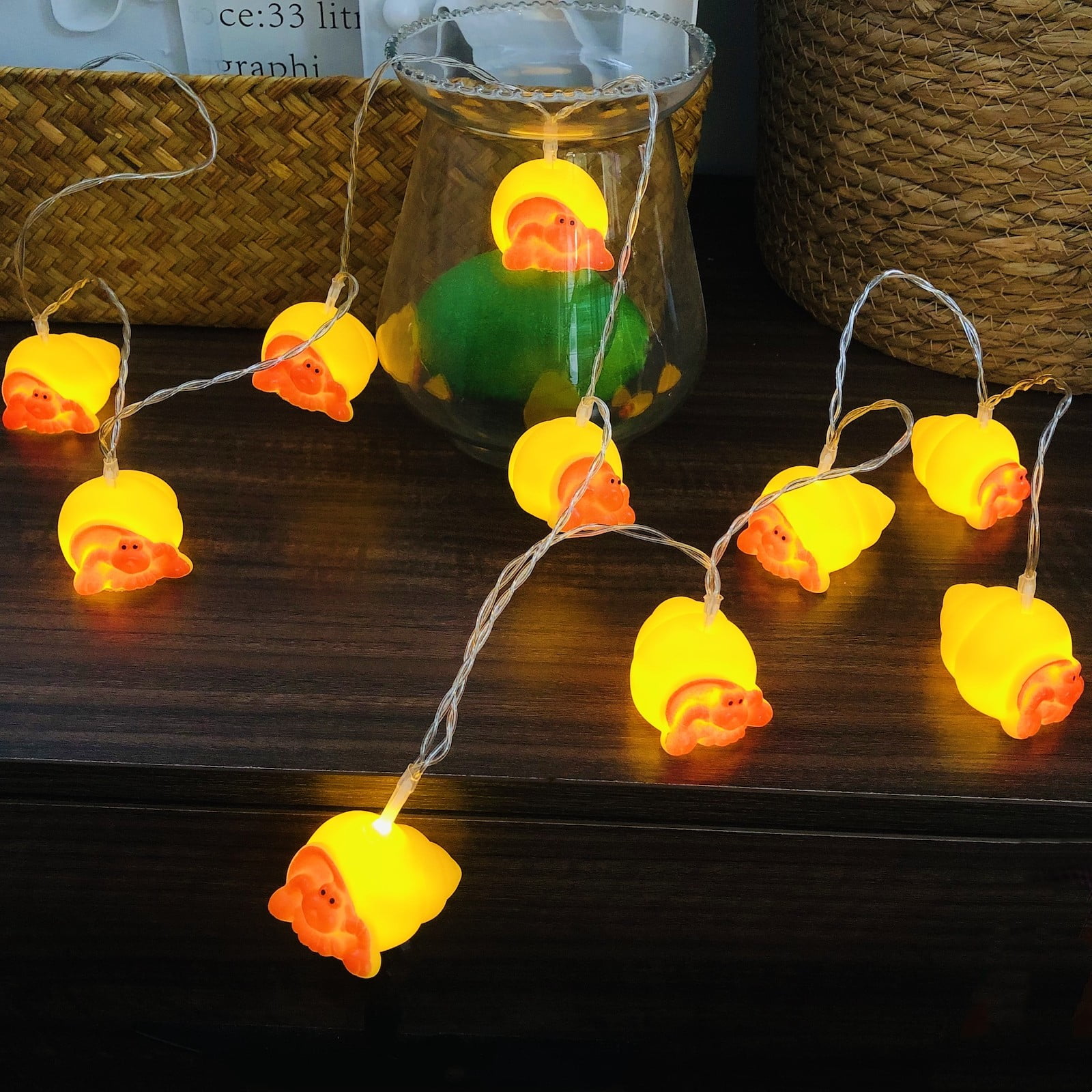 Yellow Hermit Crab String Lights 1.65M 10LEDs Night Animal Fairy Light