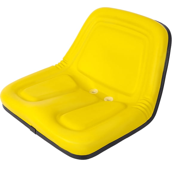 Yellow High Back Tractor Seat with Slide for Lawn Mower Replacement, Heavy Duty Steel Frame Compatible with Riding Mowers and Tractors