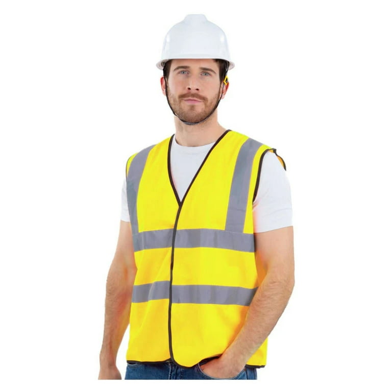 Yellow High-Vis Vest Construction Worker Costume
