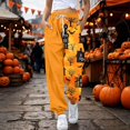 thumbnail image 1 of Yellow High Waist Pjs Loose Pant Comfy Long Lounge Bottom,Drawstring Elastic Waist Sleep Pants with Pockets M, 1 of 9