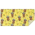 thumbnail image 1 of Yellow Highland Cow Flower Hat Pattern Rectangle Tablecloth 60"x120",Waterproof Polyester Rectangle Table Cloth, Wipeable Spillproof Polyester Tablecloth for Dining, Camping, Indoor and Outdoor, 1 of 6