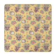 thumbnail image 1 of Yellow Highland Cow Flower Pattern Square Fitted Tablecloth with Elastic Edge,Square Table Cover,Washable Elastic Table Cover for Home Kitchen Party Decor 34"x34", 1 of 6
