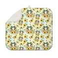 thumbnail image 1 of Yellow Highland Cow Sunflower Bow Pattern Dish Drying Mat for Kitchen 1 Pack, Ultra Absorbent Microfiber Dishes Drainer Mats,16"x18", 1 of 6