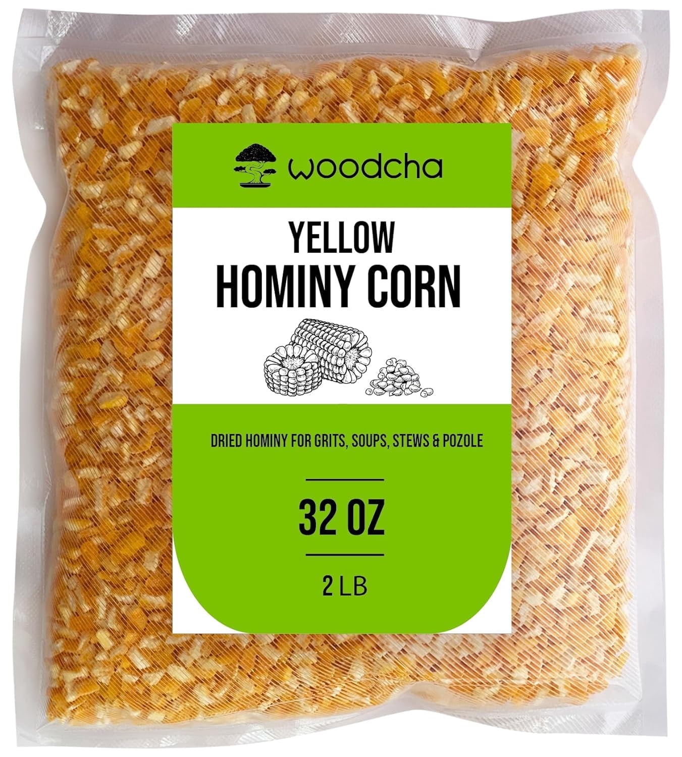 Yellow Hominy Corn – Dried Hominy for Grits, Soups, Stews & Pozole ...