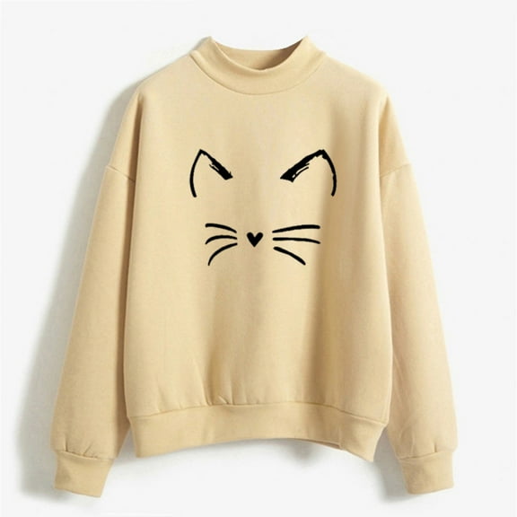 Yellow Hoodies for Women Autumn Winter O Neck Solid Color Prints Long Sleeve Pullover Sweatshirt Fall Tops for Women 2025