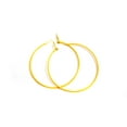 thumbnail image 1 of Yellow Hoop Earrings Skinny Thin Hoop Earrings 2.25 inch Hoops 60mm, 1 of 2