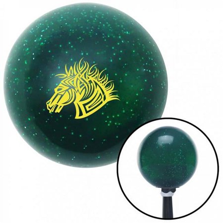 Yellow Horse Green Metal Flake Shift Knob with M16 x 1.5 Insert Shifter Auto Manual