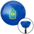 thumbnail image 1 of Yellow 10 Sergeant Major Blue Retro Metal Flake Shift Knob with M16 x 1.5 Insert Brody, 1 of 1