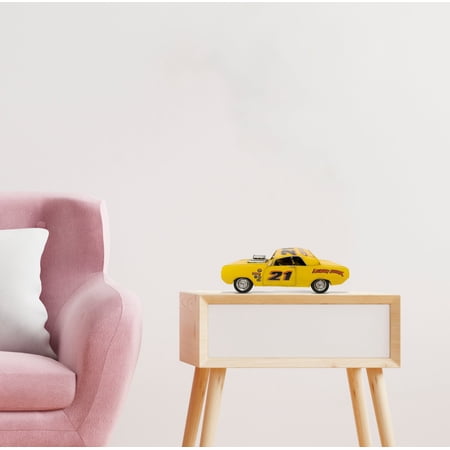 Yellow Hot Rod Metal Model