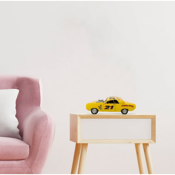 Yellow Hot Rod Metal Model