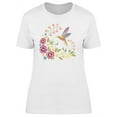 thumbnail image 1 of Yellow Hummingbird With Flowers T-Shirt Women -Image by Shutterstock, Female Medium, 1 of 4