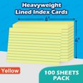 thumbnail image 1 of Yellow Index Cards 4x6 Lined Ruled Flash Note Cards 100 Count, 220 GSM Heavy ..., 1 of 4