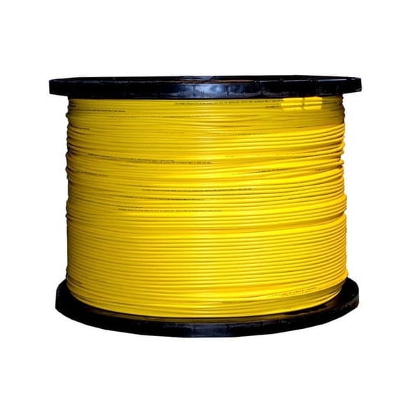 Yellow Indoor Distribution Cable Singlemode Fiber Optic Cable, 6-Fiber 9/125 Micron, Riser Rated, 1000 feet