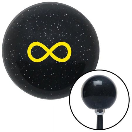 Yellow Infinity Black Metal Flake Shift Knob with M16 x 1.5 Insert Shifter Auto