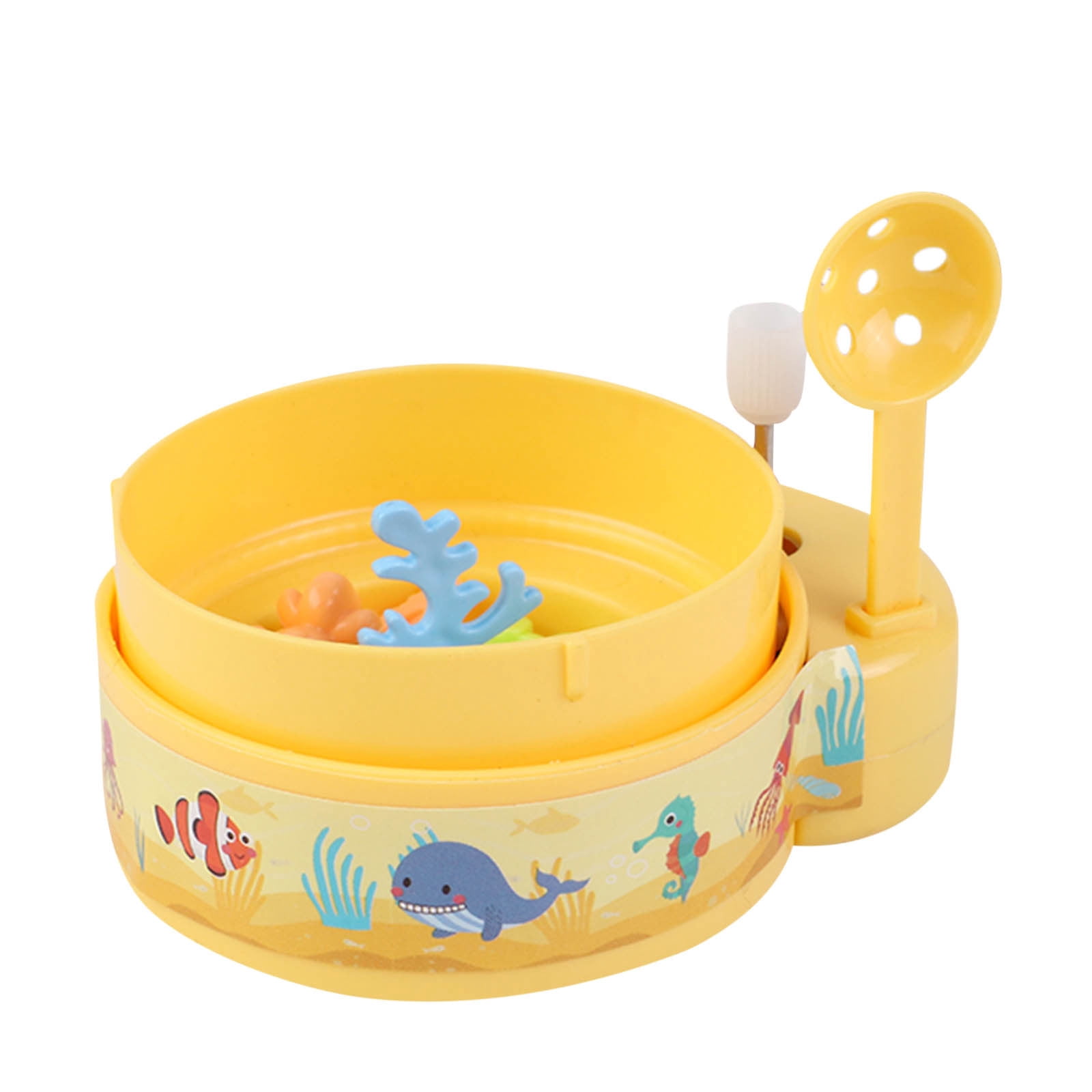 Yellow Interactive Childrens Mini Fish Claw Machine Toy Parent Child ...