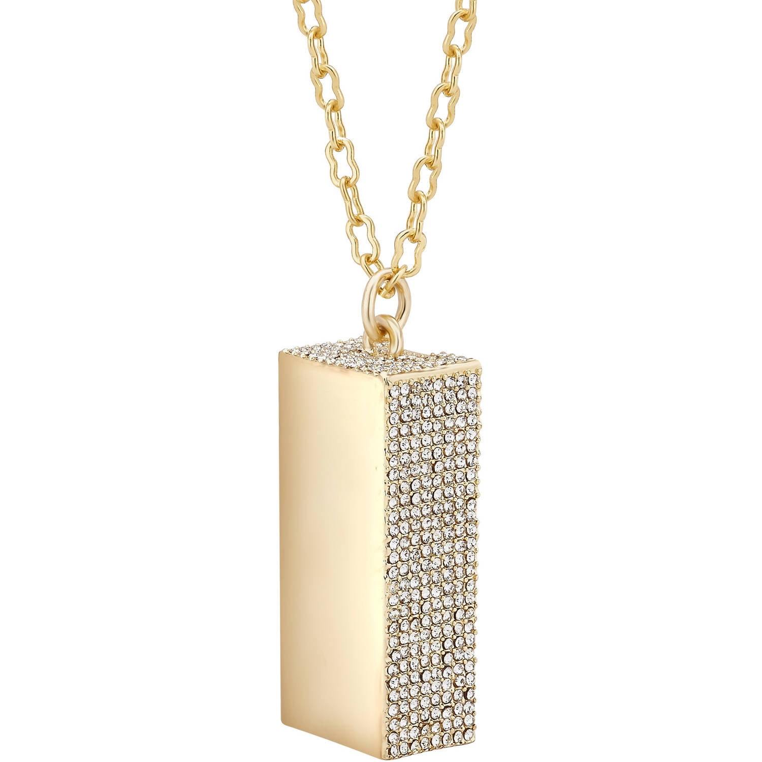 Yellow Ion-plated Pave Enhancer Pendant