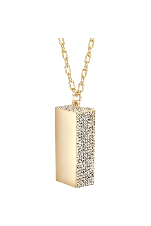 Yellow Ion-plated Pave Enhancer Pendant