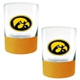 thumbnail image 1 of Yellow Iowa Hawkeyes 2-Pack 14oz. Rocks Glass Set with Silcone Grip, 1 of 1
