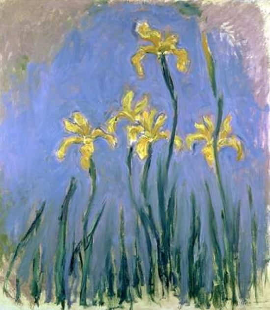 Yellow Irises Canvas Art - Claude Monet (24 x 24)