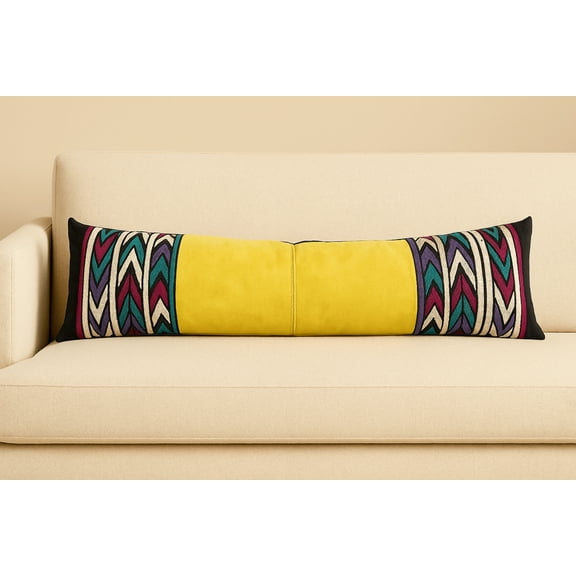 Yellow Long Lumbar Pillow